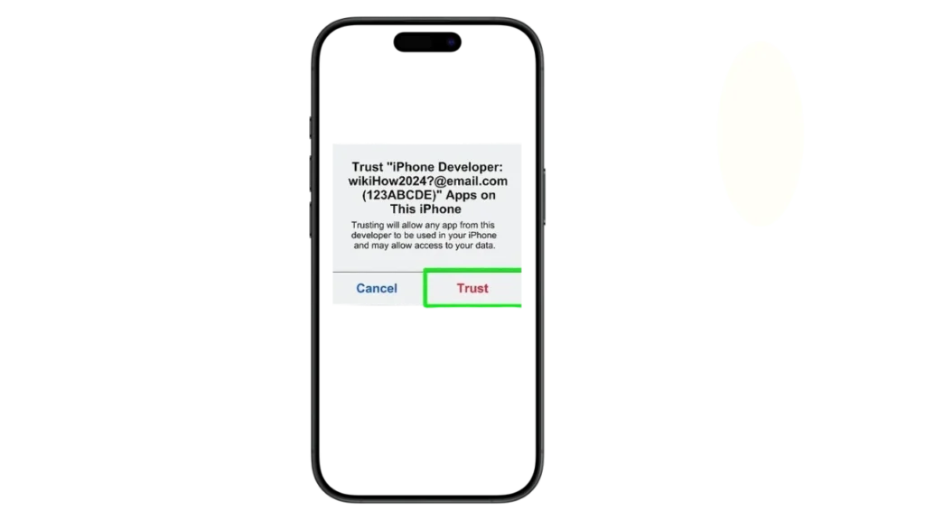 Click on Trust In you device