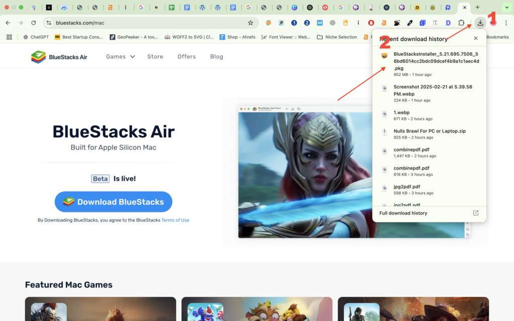 download the latest version of BlueStacks